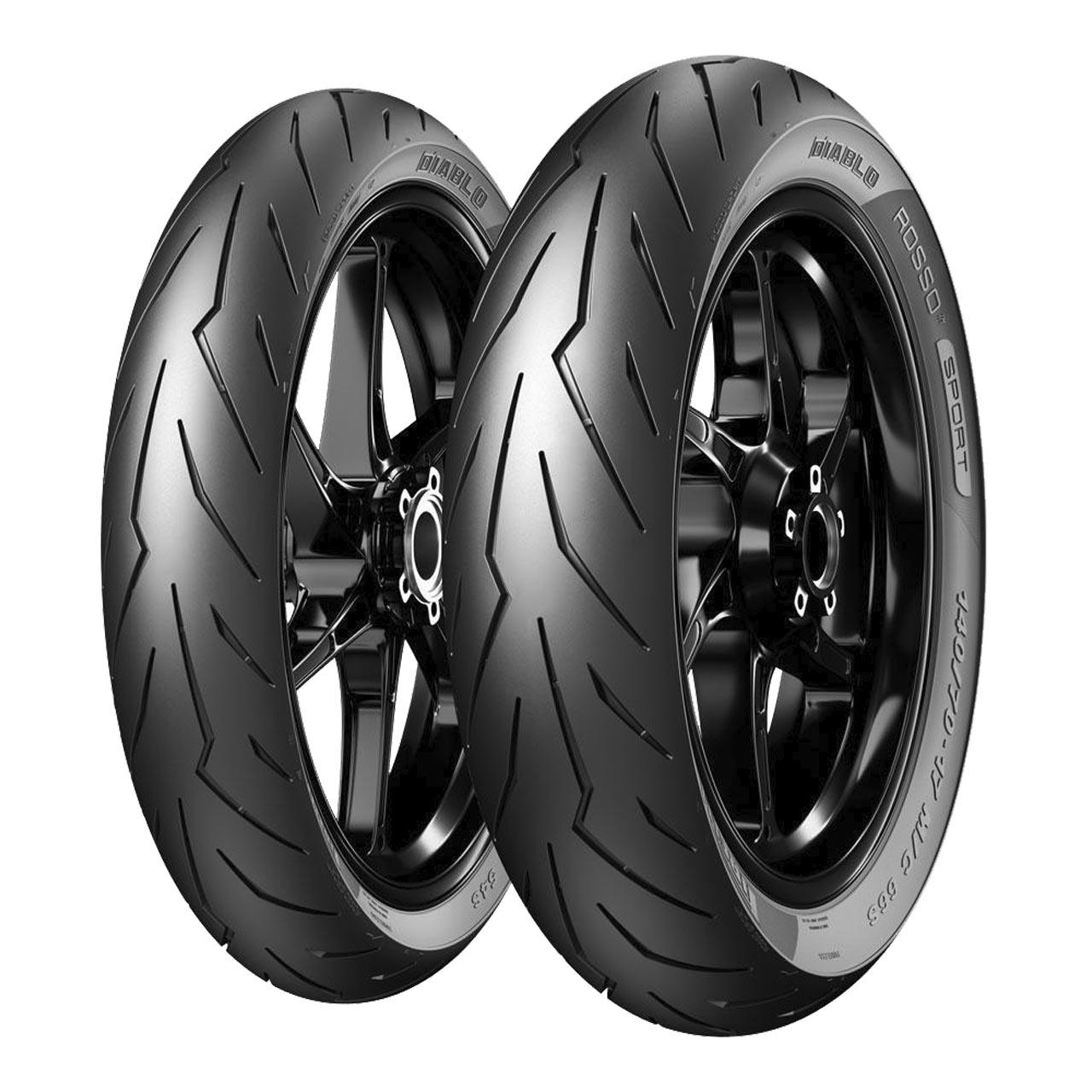PIRELLI DIABLO ROSSO SPORT FRONT 100/80 -17 52S TL MOTO SUPERSPORT